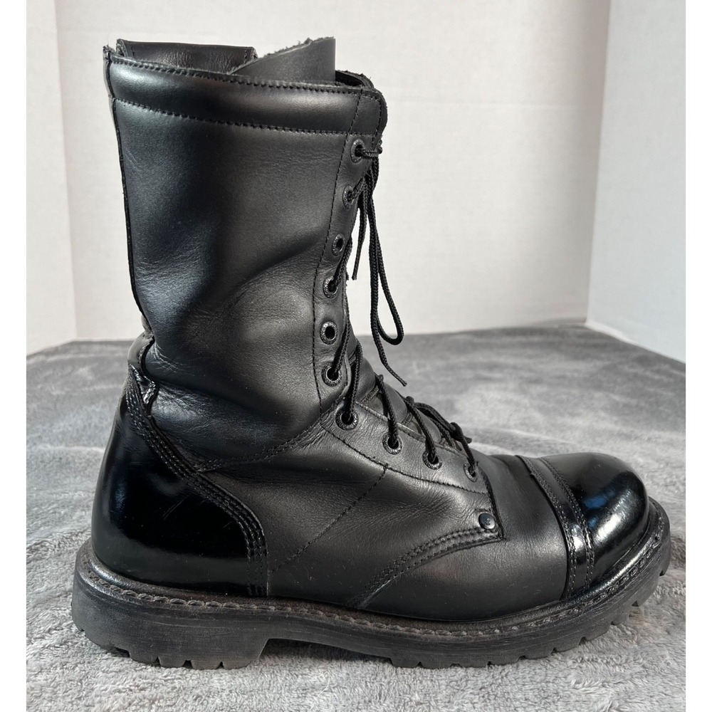 Rocky Side Zipper Jump Boot Mens Size 10 Black Paraboot 10" Soft Toe